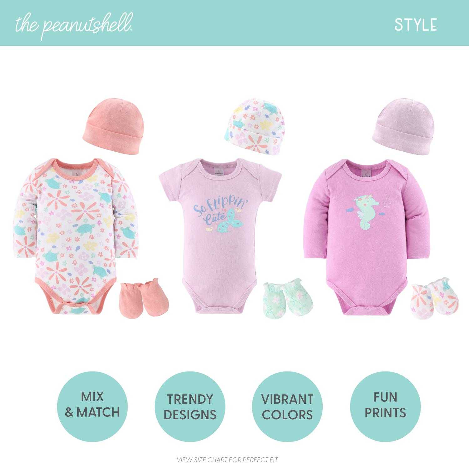 Ocean Flower Baby layette gift set style