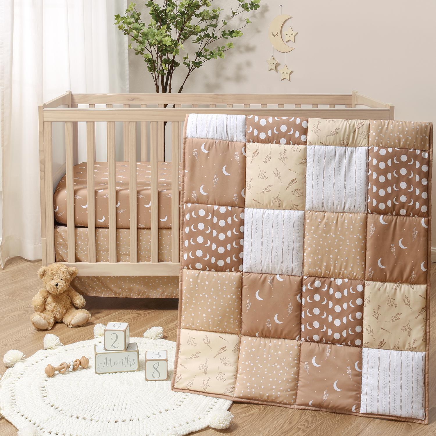 Boho Celestial 3-Piece Crib Bedding Set