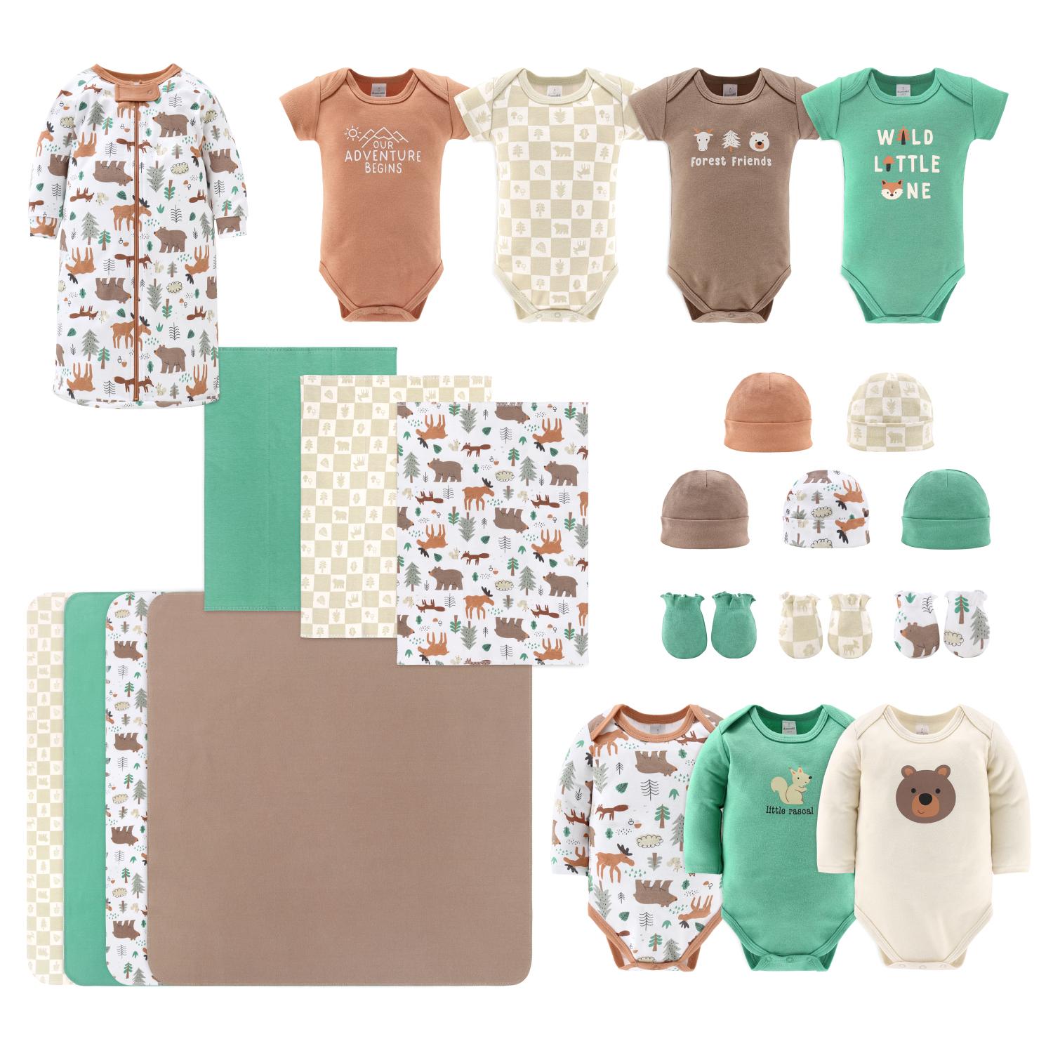 23 Piece Layette Gift Set, Wilderlust