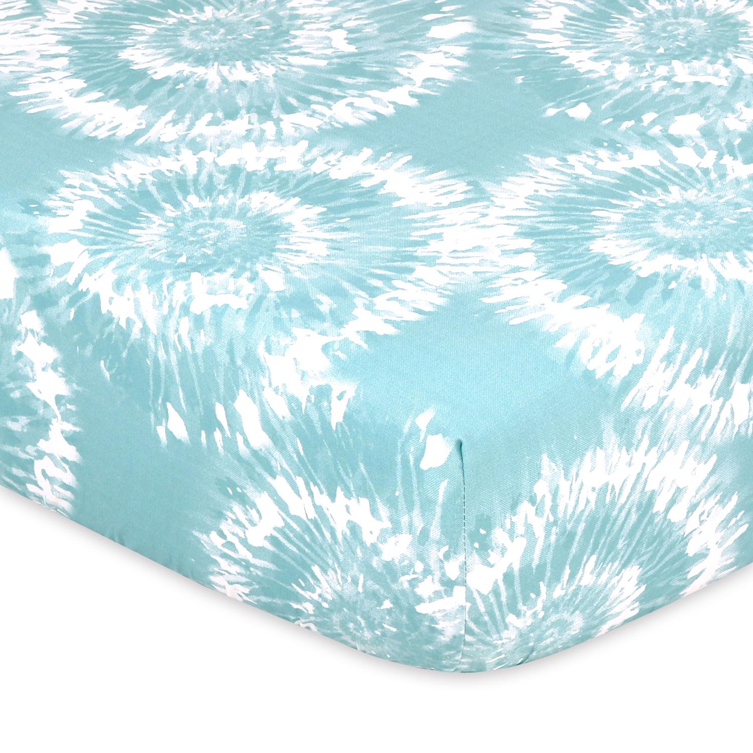 Boho Tie Dye 4-Pack Fitted Crib Sheet Set