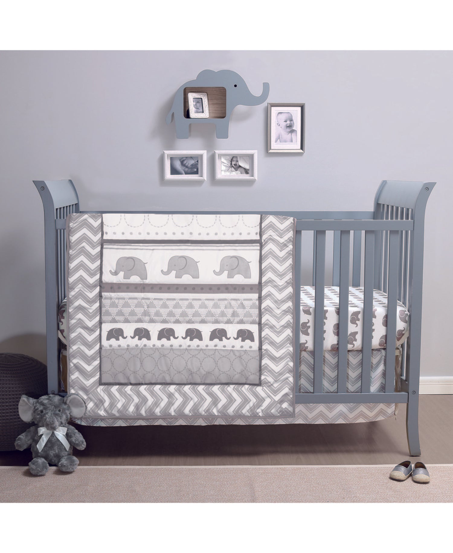 Elephant Walk 3-Piece Crib Bedding Set