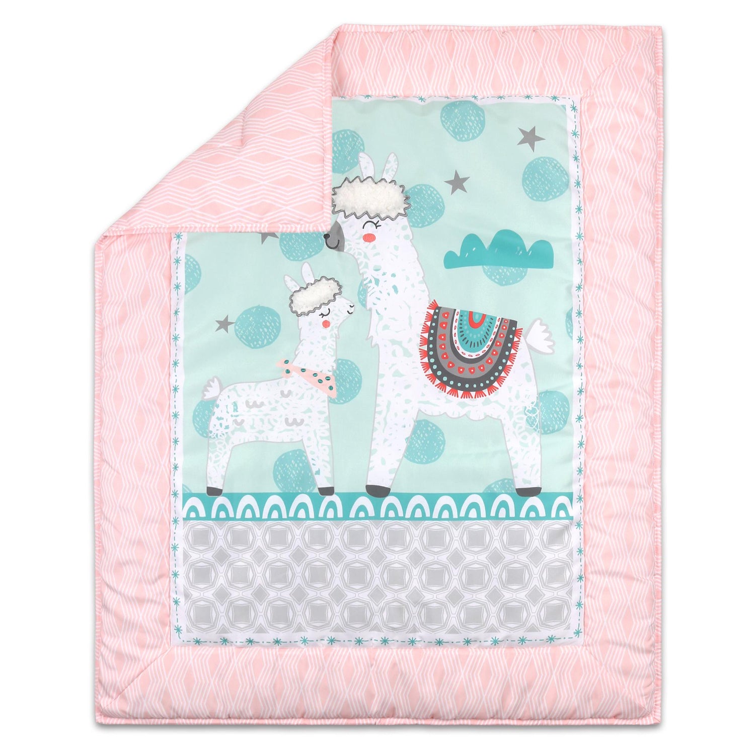 Little Llama Love 3-Piece Quilt