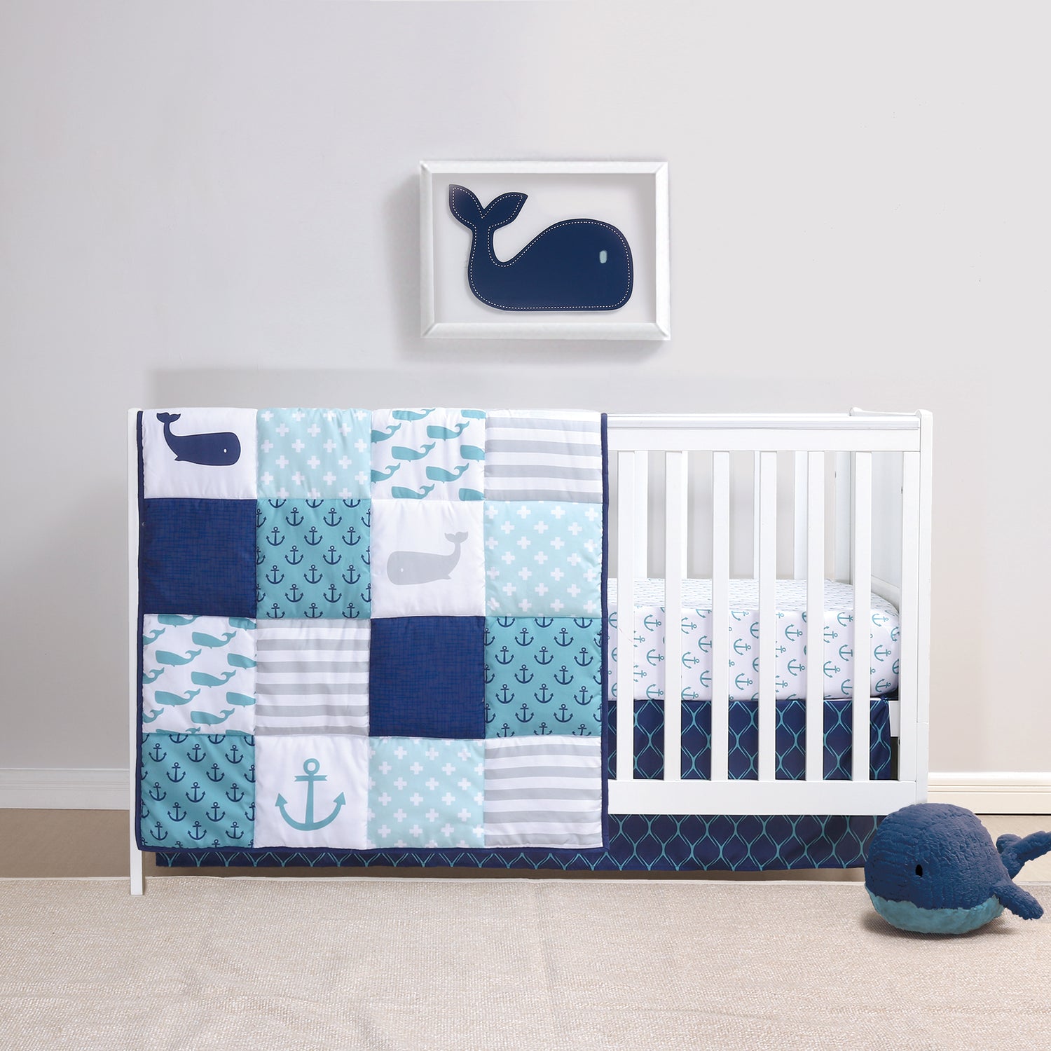 Nautical 3-Piece Crib Bedding Set