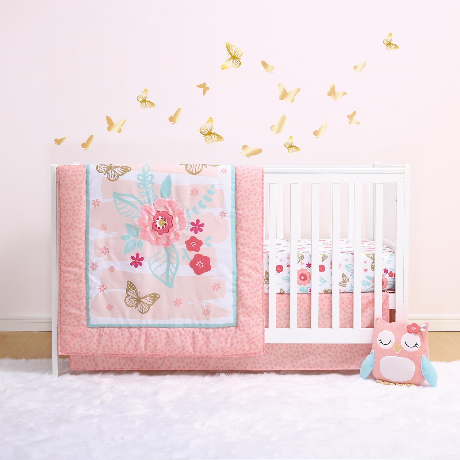 Aflutter 3-Piece Crib Bedding Set