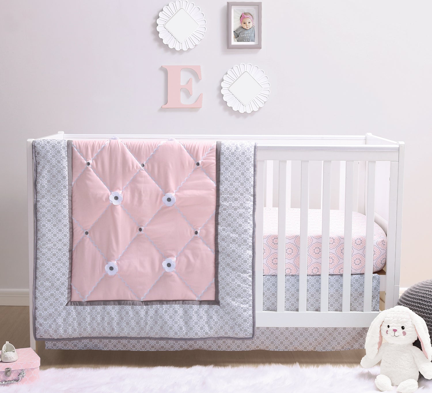 Princess 3-Piece Crib Bedding Set, Reversible Quilt