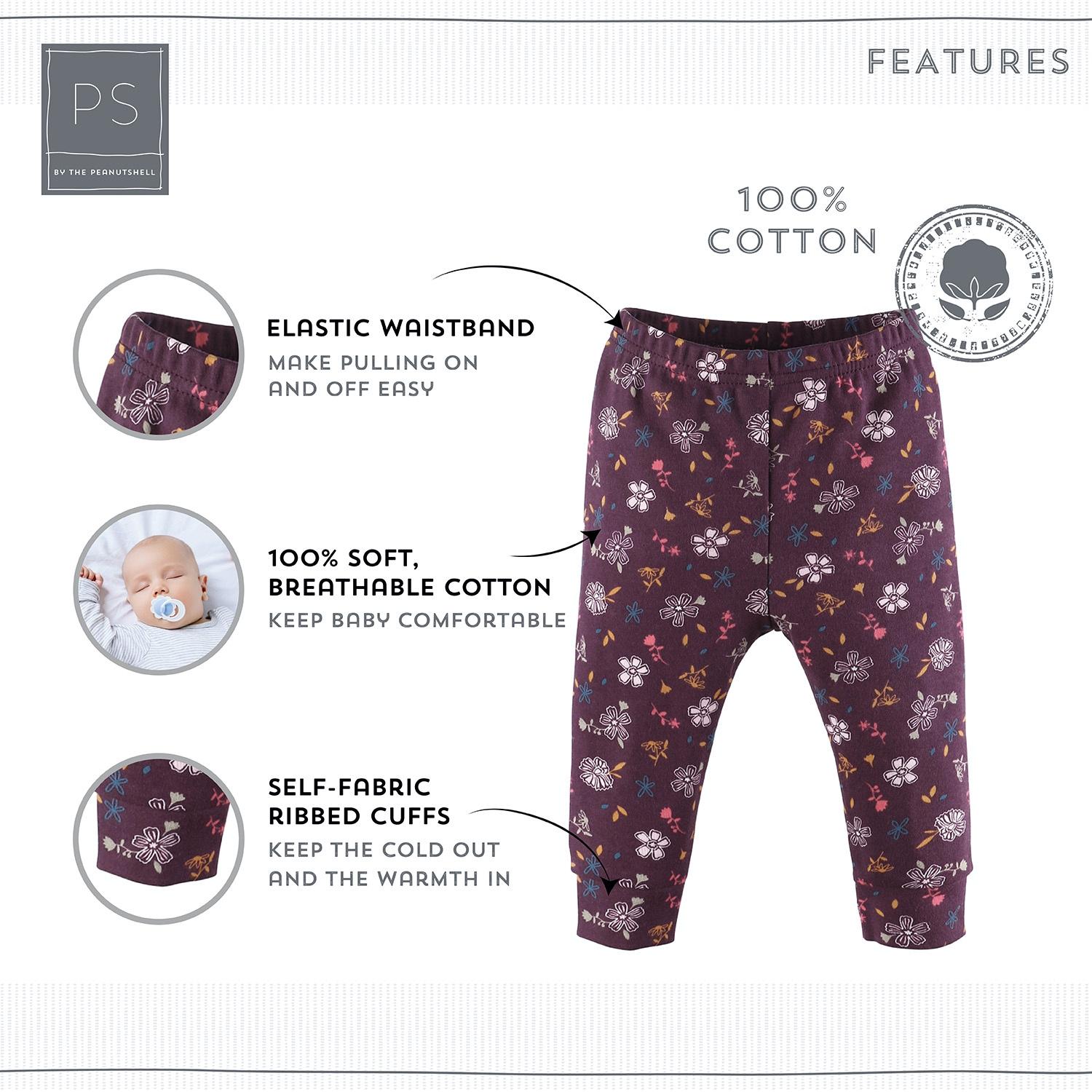 Polka Dots and Floral Print 5-Pack Pants