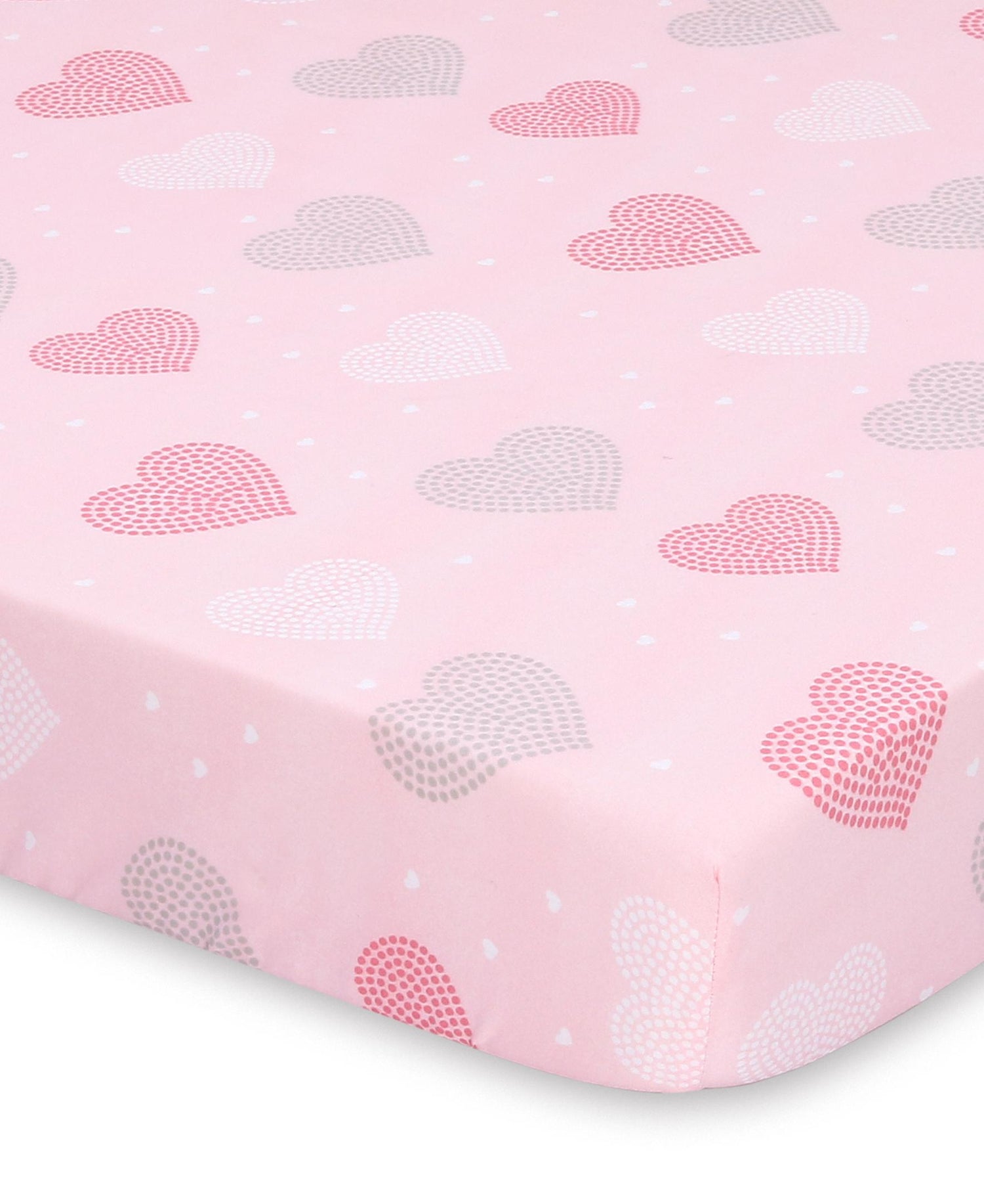 Pink Elephants & Hearts Fitted Playard Sheets, 2-Pack