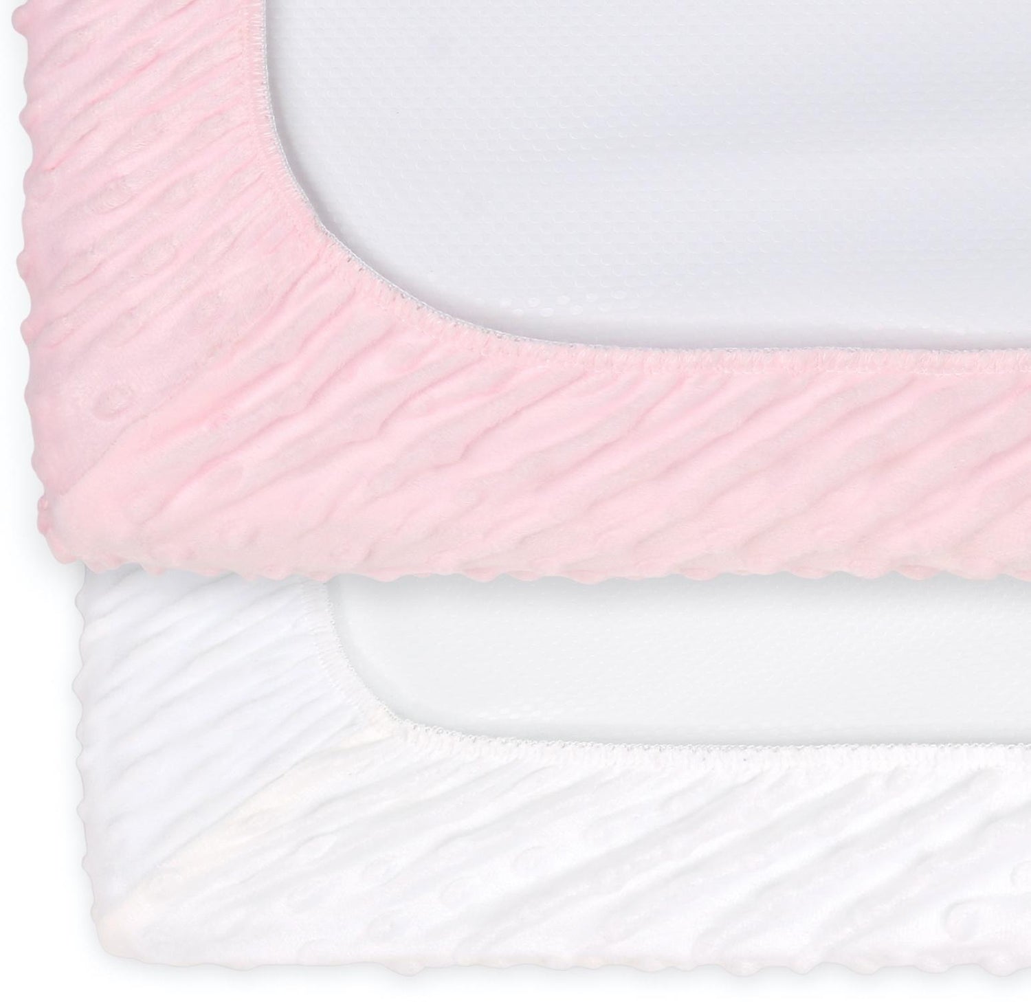 Pink & White Minky Dot Changing Pad Covers