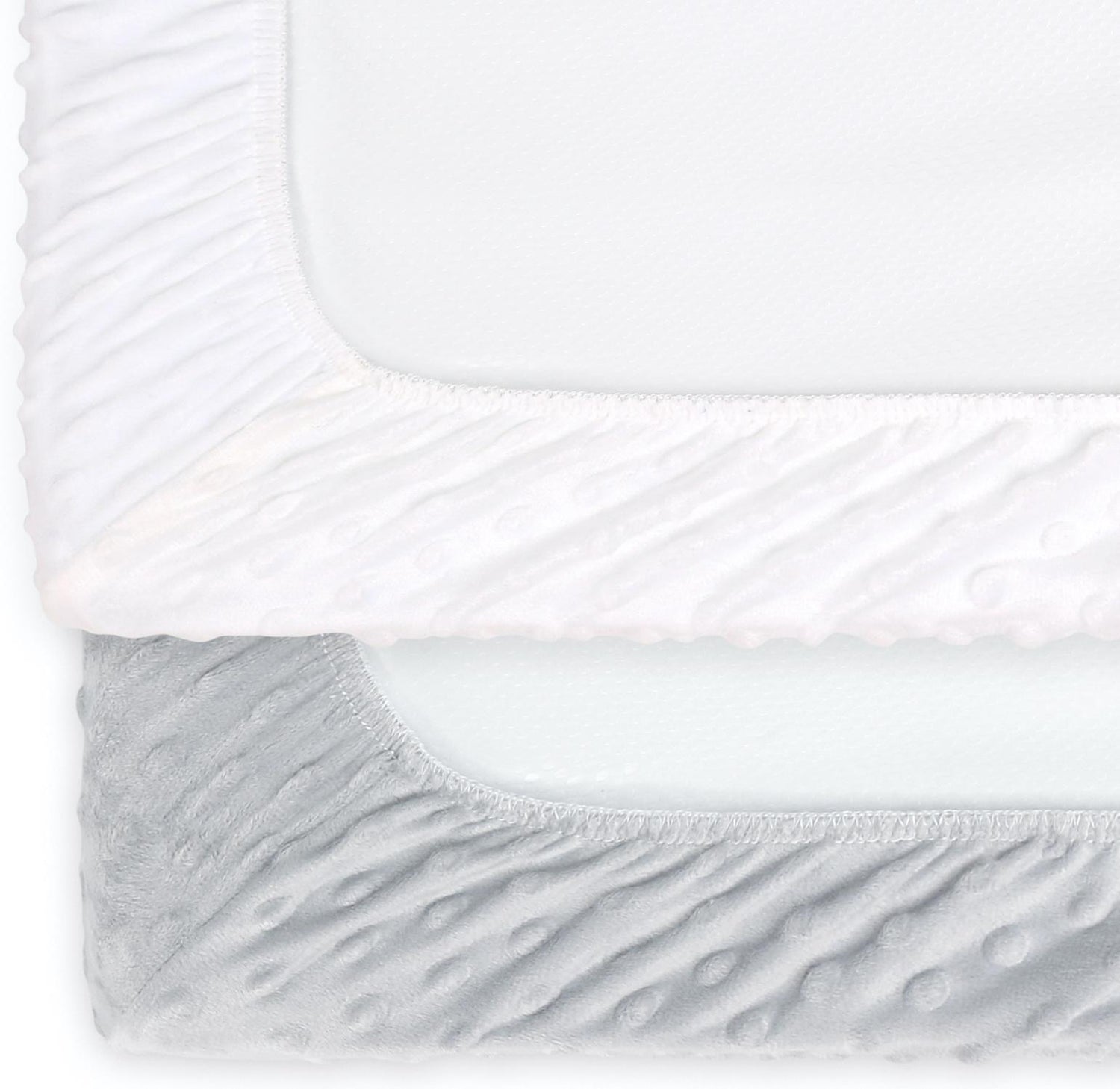 Grey & White Minky Dot Changing Pad Covers