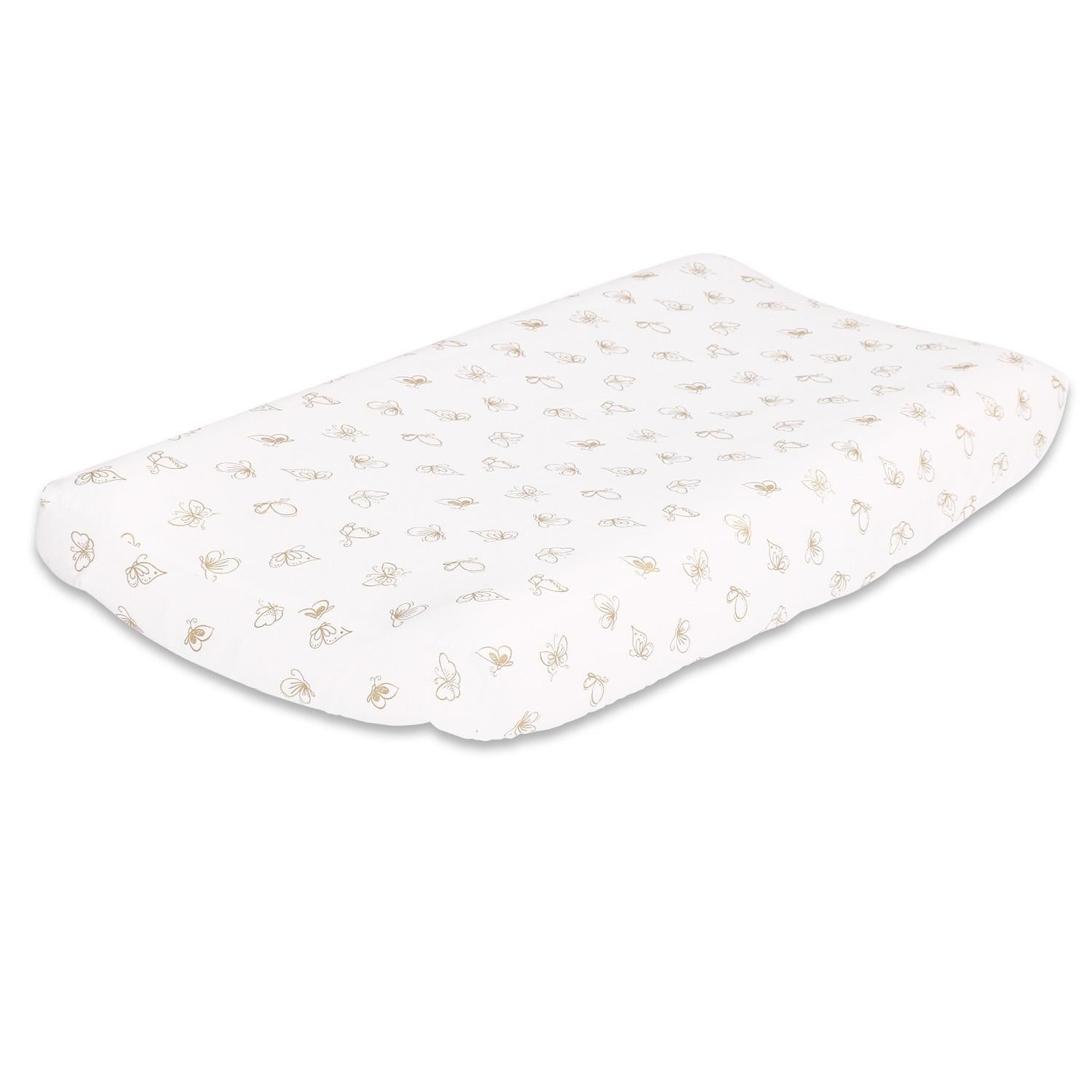 Gold Butterfly Changing Pad Cover