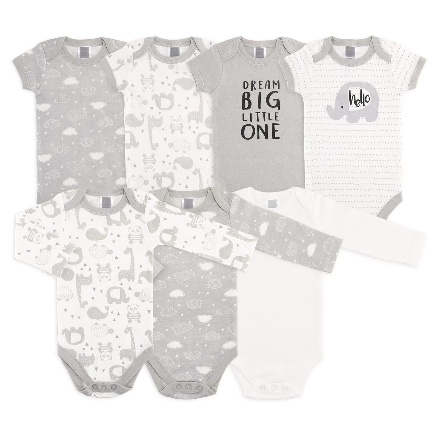 23 Piece Layette Gift Set, Soft Grey Favorite