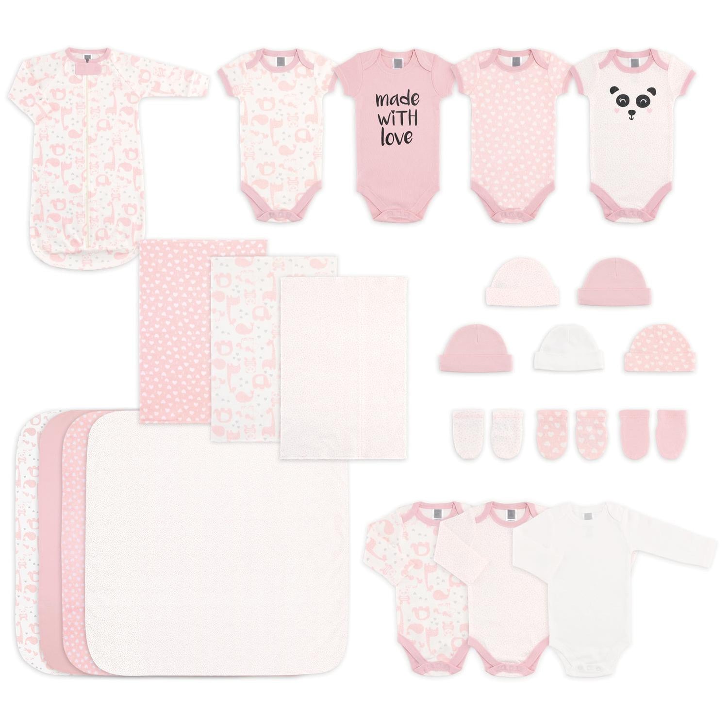 23 Piece Layette Gift Set, Soft Pink Favorite