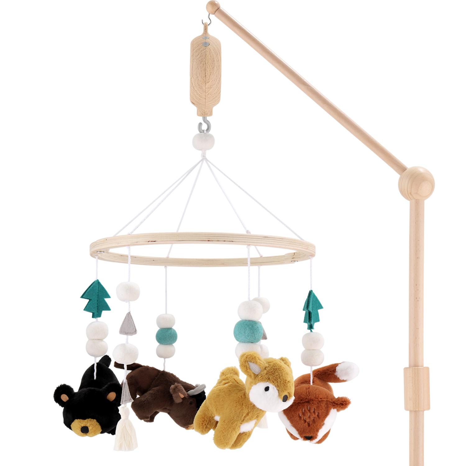 Western Woods Wooden Crib Musical Mobile